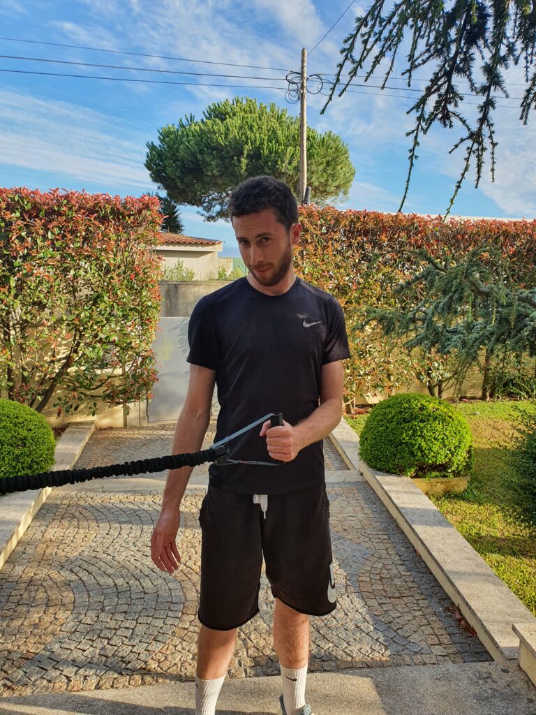 Boy with Black t-shirt rotator cuf